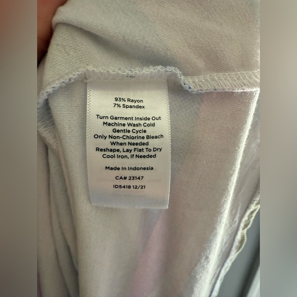 Talbots Womens Multicolored Striped T Shirt Dress SZ MP Short Sleeve MIDI Spring - Picture 4 of 6